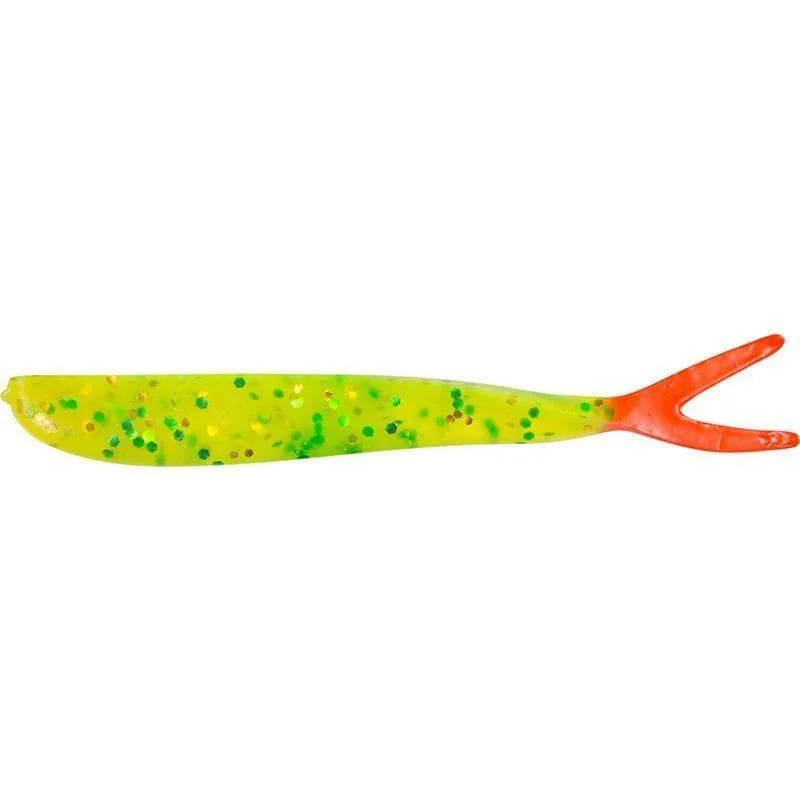 Twin tail 7.5cm Chartreuse red tail Lägg i varukorgen