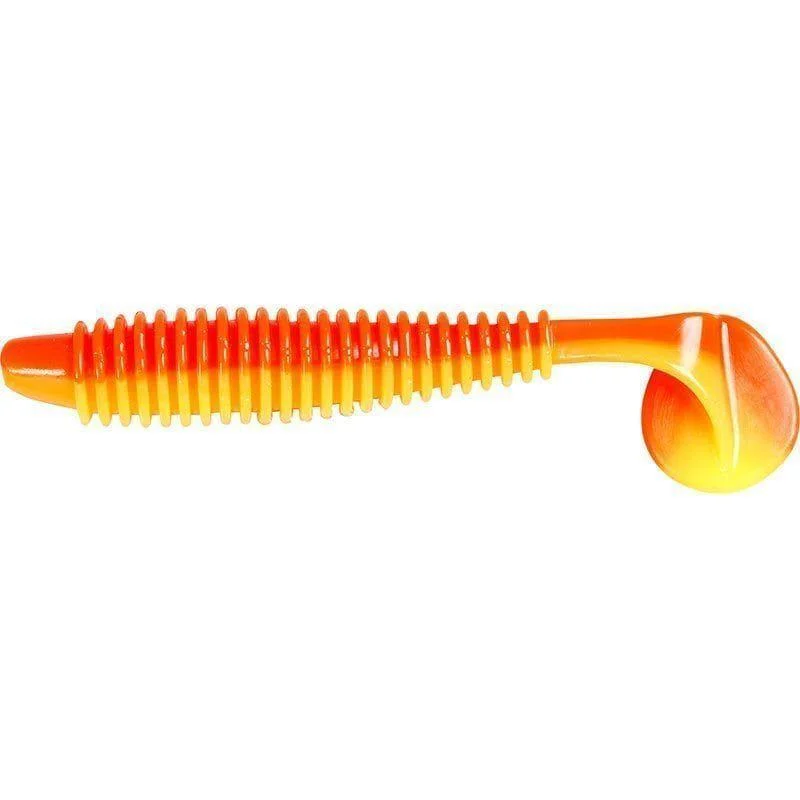 Snabb leverans Ribbed shad 10cm Orange yellow