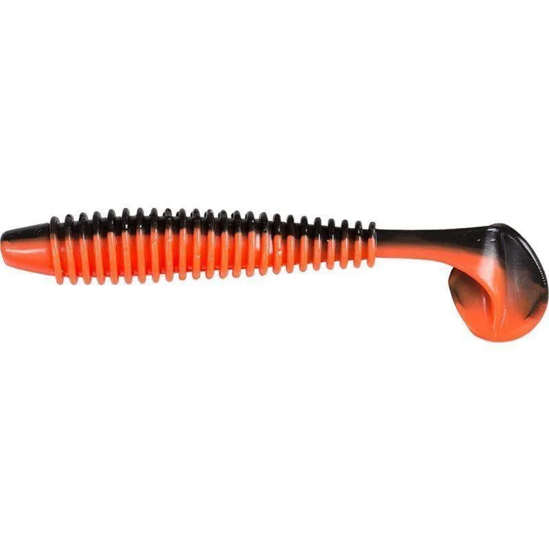 Extra rabatt Ribbed shad 10cm Black red