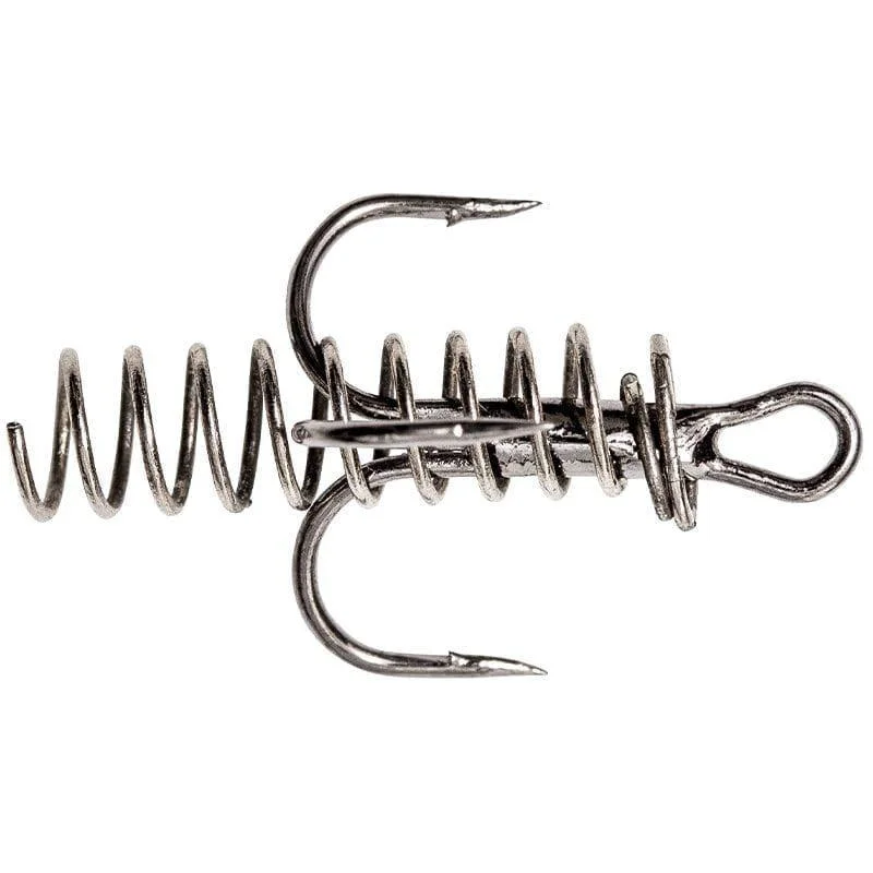 Maxximus black nickel treble hook w coil 12 4pcs Rea