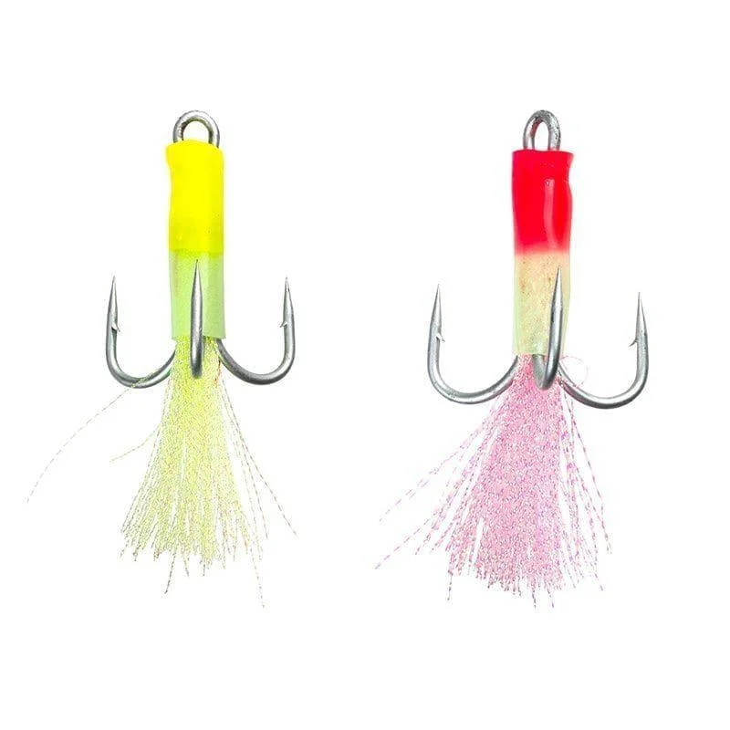 Luminous treble hooks 2pcs 1 I lager