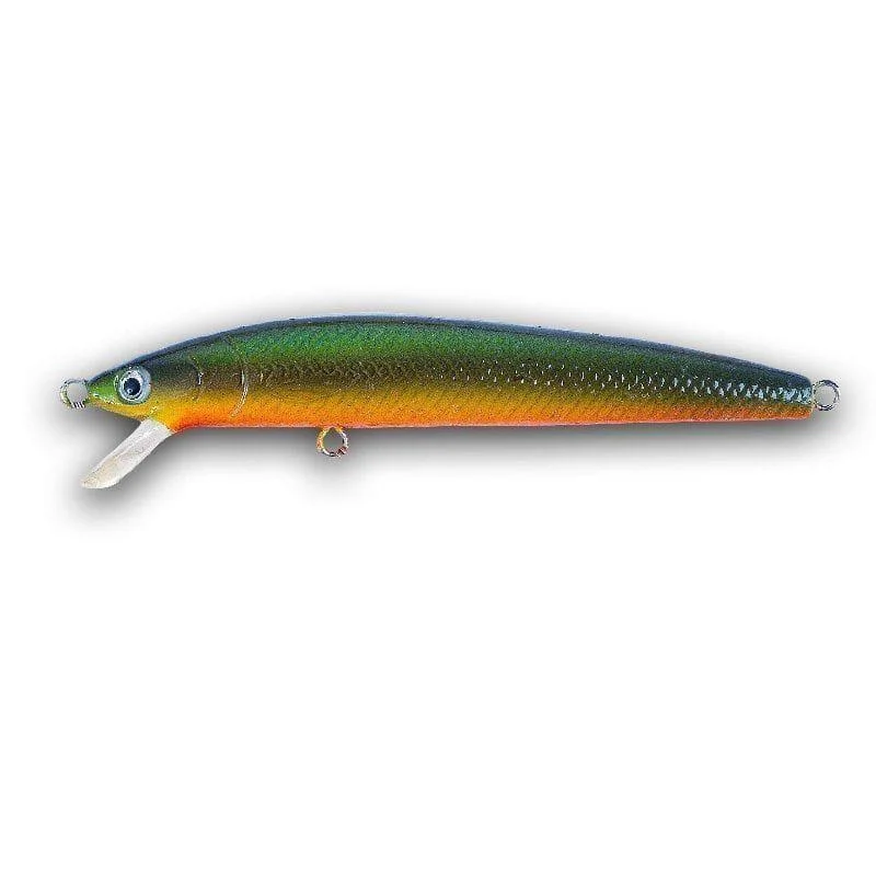 Premium Eco Minnow 9cm green/orange