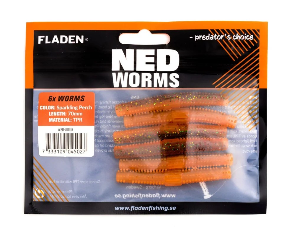 Populärt val NED worm 6p 7cm Sparklingperch