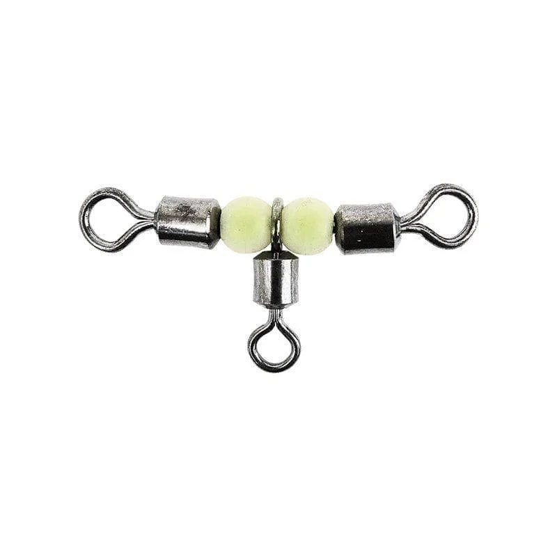 Crossline rolling swivel with pearl beads size 5 5pcs Reapris