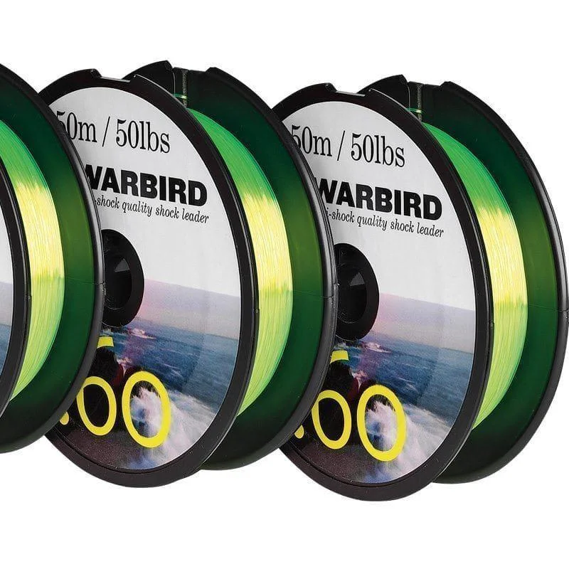 Warbird Flexi Shocktafs 50m 60Lbs gul Nedsatt pris