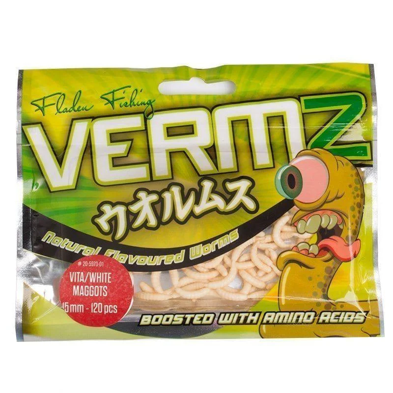 Fri frakt Vermz maggots 1,5 cm 120 pcs natural white