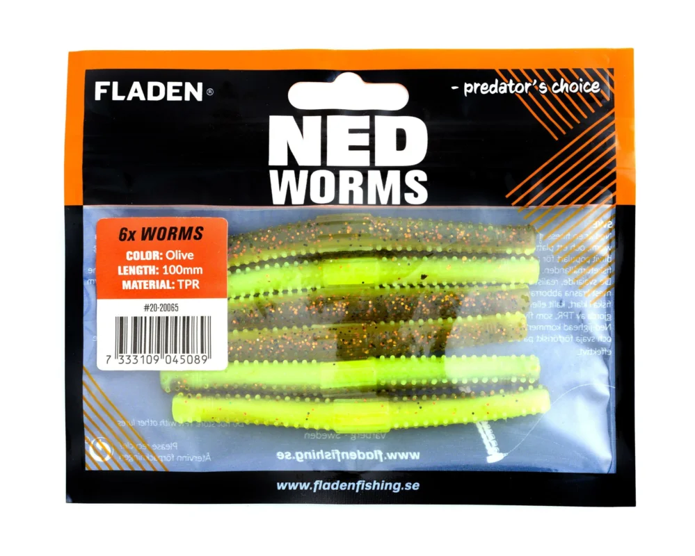 NED worm 6p 10cm Olive Beställ nu