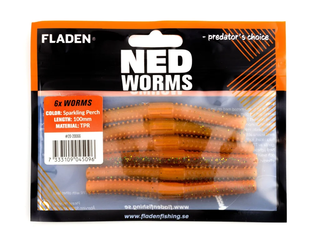 Kundfavorit NED worm 6p 10cm Sparklingperch