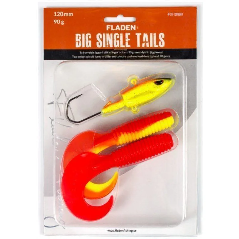Begränsad tid Jiggsortering Big Single Tail 120 mm 2 jiggar, jigghuvud 65gram