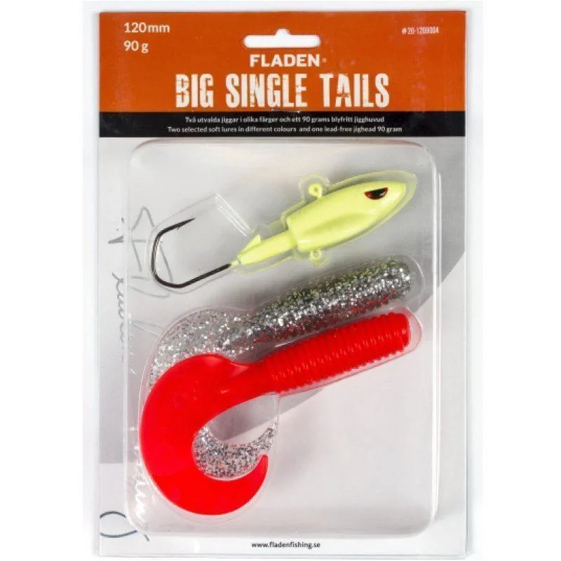 Jiggsortering Big Single Tail 120 mm 2 jiggar, jigghuvud 65gram Begränsad tid