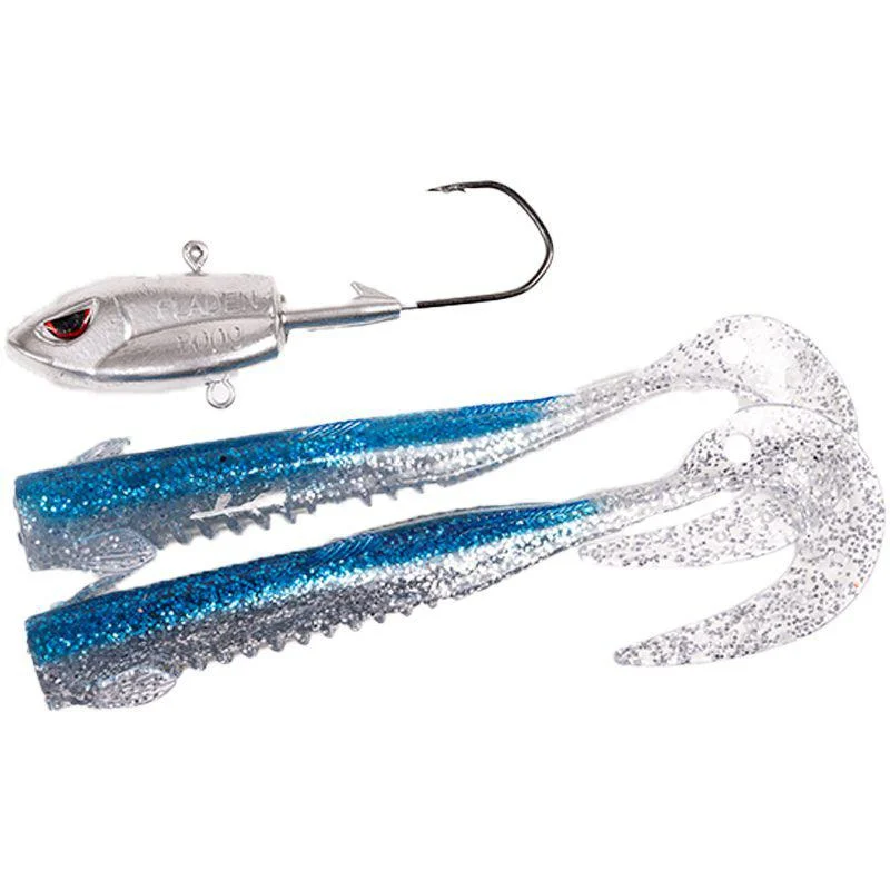 Big single tail 90ghead 2 bodies blue silver Populär