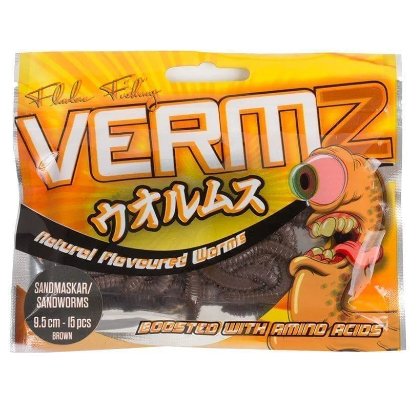 Vermz borstmask 9,5cm 15 pcs natural brown Rabatter