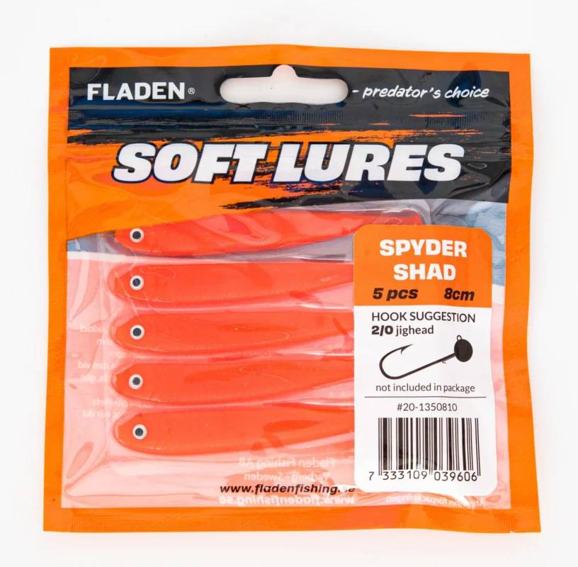 Guddi shad 5pack 8cm 6g fluored Rabatter