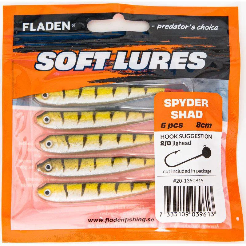 Guddi shad 5pack 10cm 8g green lime blackred Rabatter