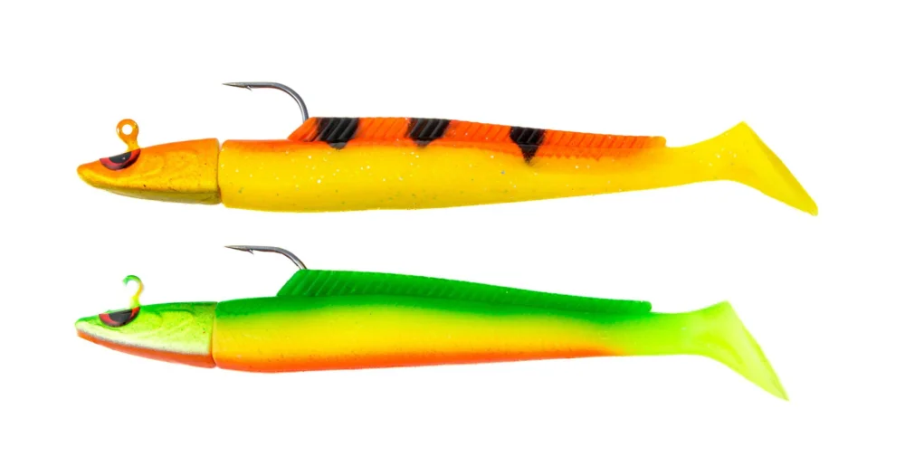 Sista chansen Conrad sandeel 25g 2pack redyellow tigger and chartreuse yel