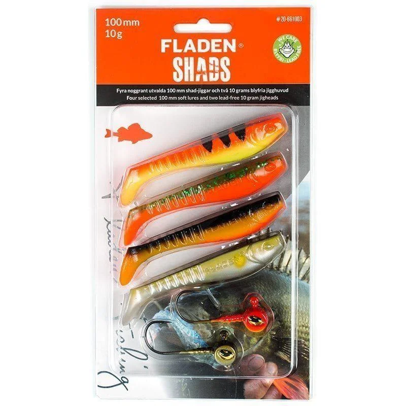 Trygg betalning Jiggsortering Shad 80 mm fyra jiggar, två jigghuvud 8 gram
