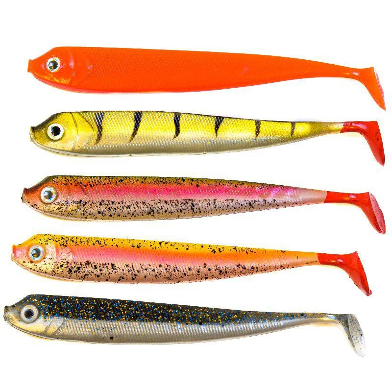 Guddi shad 5pack 13cm 10g mix colors Nyhet