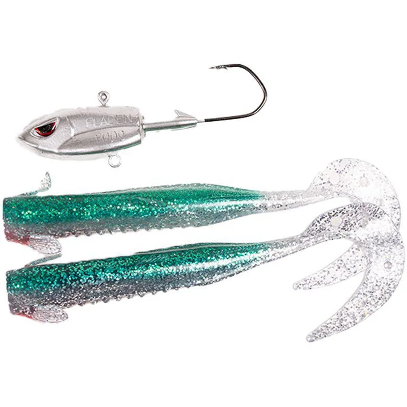 Big single tail 400g head 2 bodies green silver Kampanjpris