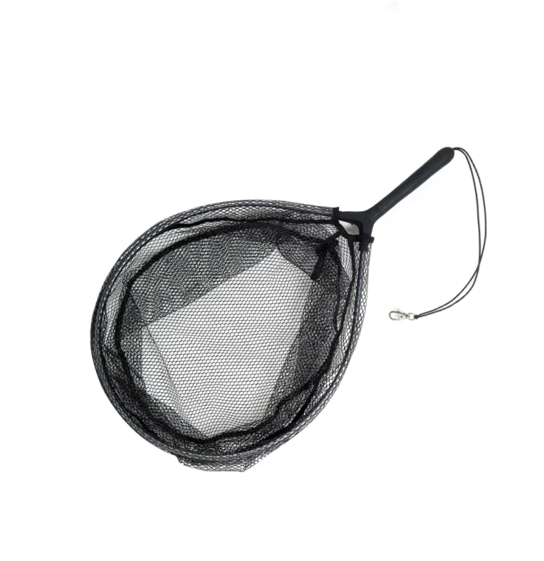 Stream landing net 50x40cm. rubber mesh risnedsättning