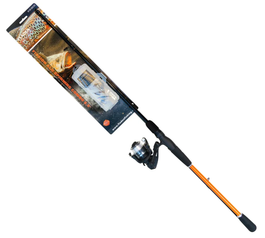 Billigare Fission Alu 195cm 7-25g med box tafsar lekande spinnare & skeddrag limegrön