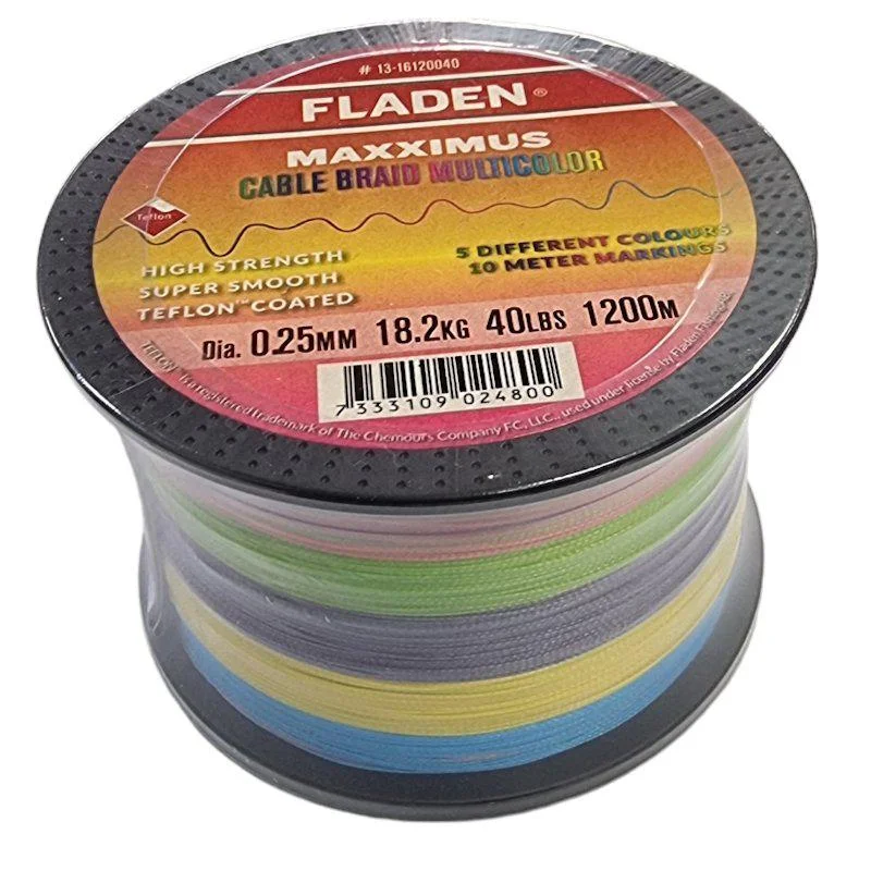 Maxximus Cable Braid multicolor 1200m 0.16mm 25lbs 11.4kg Erbjudande