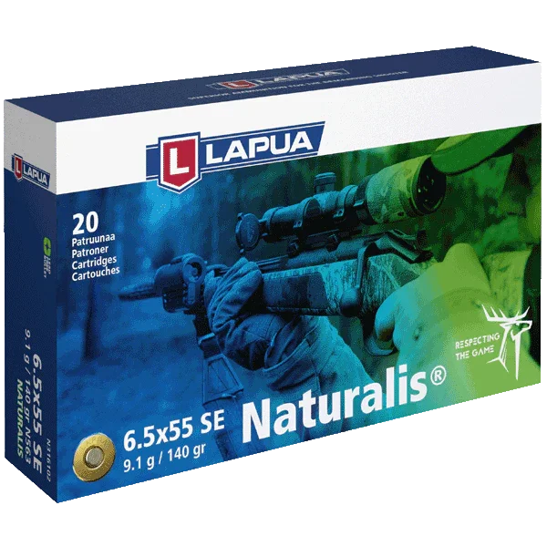 Fri frakt Lapua 6,5x55 9,1g 140gr Naturalis