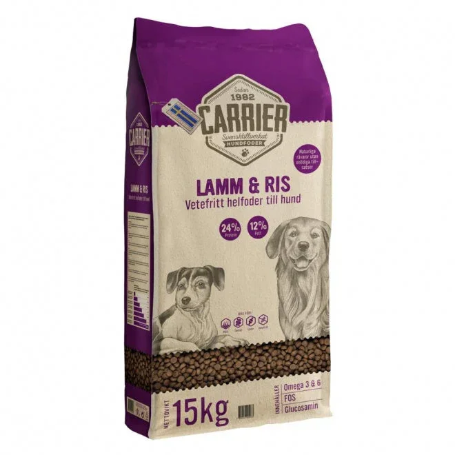 I lager Carrier Lamm & Ris Hundfoder 15kg