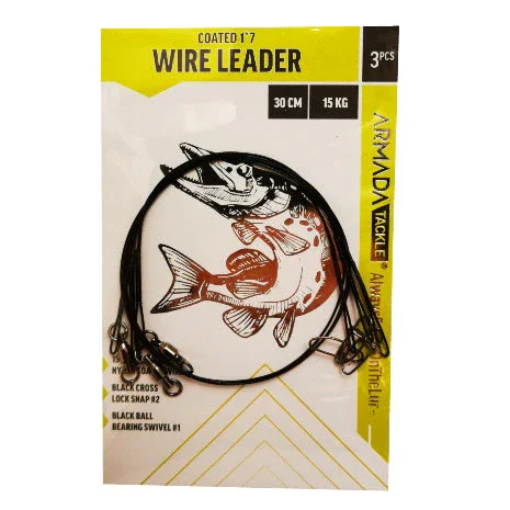 Fri frakt Armada Gäddtafs Wire Leader 30cm 15kg