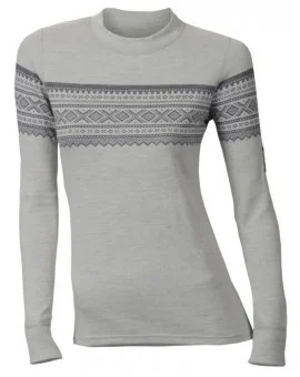 Snabb frakt ACLIMA DESIGNWOOL MARIUS CREW NECK WOMAN GRÅFJELL