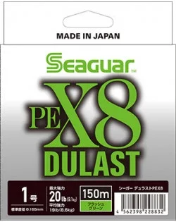 SEAGUAR DULAST PE X8 FLASH GREEN 150M Populär