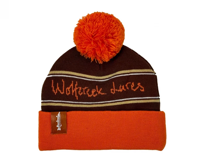Wolfcreek Lures Classic Pom Pom Beanie - Orange Brown Fynd