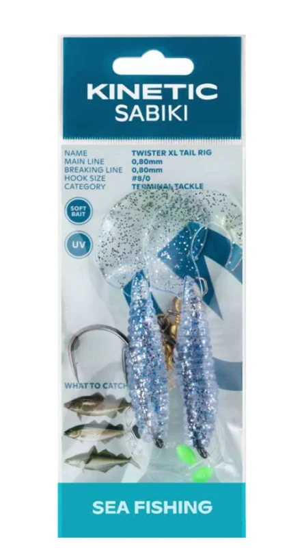 KINETIC SABIKI TWISTER XL 8/0 SILVER/BLUE Begränsat antal