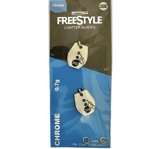 Spro Freestyle Chatterblades 16mm - Chrome (2-pack) Rabatt
