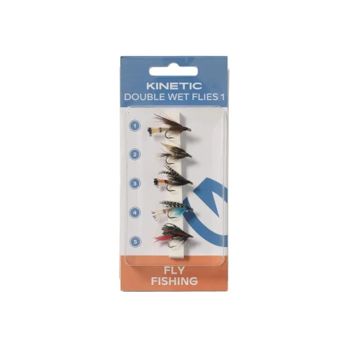 I lager Kinetic Wet Flies Double Hook 1 (5-pack)