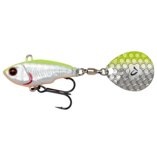 SG Fat Tail Spin 8cm 24g - Lemon Back Flash Sista chansen