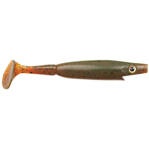Strike Pro Piglet Shad 10 cm - Motor Oil Pepper (6-pack) Endast denna vecka