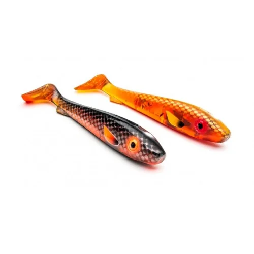 SvartZonker Flash Series McRubber Jr 17cm - Motoroil Black Back & Light Motoroil Eelpout (2-pack) Begränsad tid