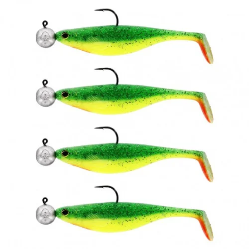 Westin Shad Teez 9 cm R 'N R - Fireflake (4-pack) risnedsättning