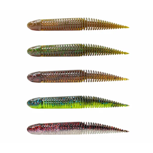 Fri frakt SG Ned Dragon Tail Slug 10cm 5,5g - Clearwater Mix (5-pack)
