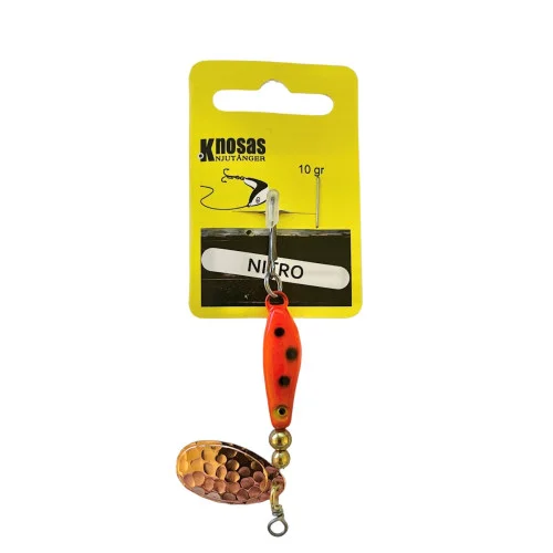 Knosas Nitro 10g - Orange svarta prickar Rabatt