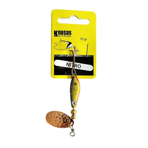 Knosas Nitro 10g - Guld/Svart Glitter Fri frakt