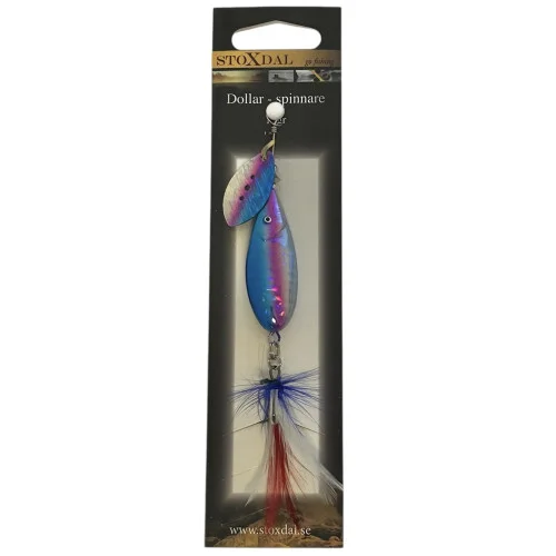 Snabb leverans Dollar Spinnare 12 gram - Blå/Lila (Rainbow)