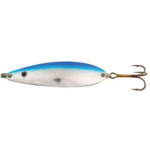 Laxdrag Sölvkroken Storlaksen 45 gr, Silver/Blå Fynd