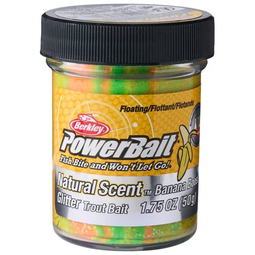 Handla nu Powerbait Natural Scent Glitter Banana - Rainbow