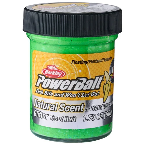 Fynd Powerbait Natural Scent Glitter Banana - Spring Green