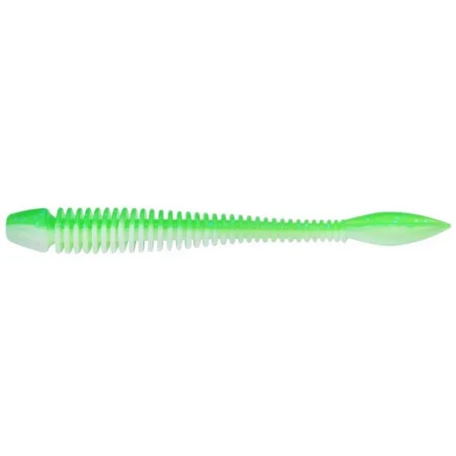 PowerBait Flail 50mm - Spring Green/White (12-pack) Kampanjpris