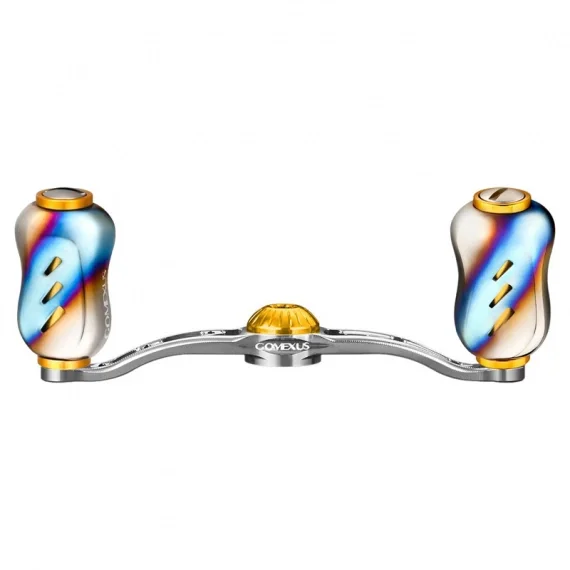 Gomexus 100mm Aluminium Handle with 22mm Titanium Knob 8x5mm - Silver & Gold I lager