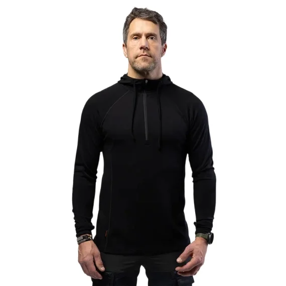 Beställ nu Beyond Nordic BN105 M's Merino Half Zip Hoodie Onyx Black