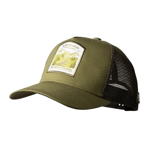 Beyond Nordic BN215 Wild Scandinavia Trucker Cap W-Iguana Green Rabatter