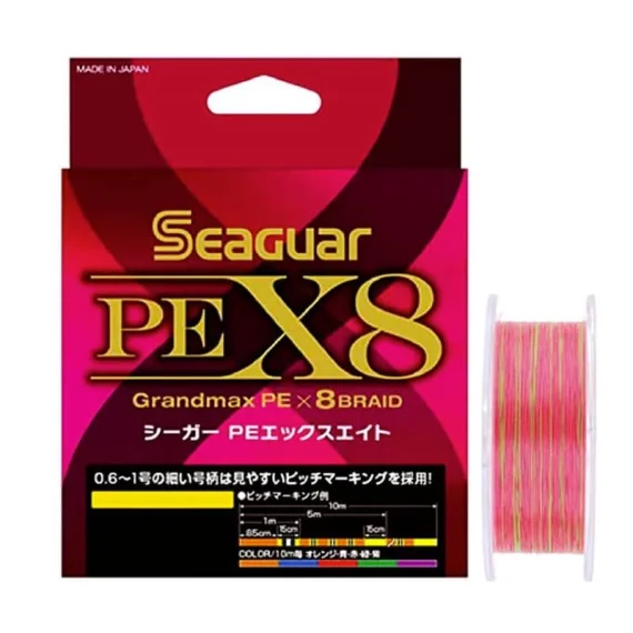Seaguar PE X8 Grandmax 200m Multicolor risnedsättning